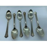 A set of six sterling silver Wallace RW&S spoons 1850- 1899 US