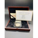 The Prince Philip 95th Birthday date stamp Issue silver coin, boxed with certification.