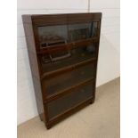 A set of four glass fronted Globe, Wernicke classic 101 bookcase