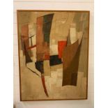 A large abstract painting signed bottom right Maggloton