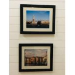 A pair of large framed photo prints by Chris Towler