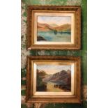 A Pair of late 19th Century oils on canvas depicting Lake District Views.