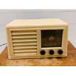 A 20th Century Cream Bakelite Valve Radio