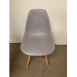 A grey contemporary chair