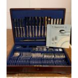 A Mapplin and Webb boxed set of cutlery