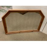 A modern over mantel pine mirror (100cm x 73cm)