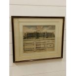 A framed etching of Windsor St Georges chapel