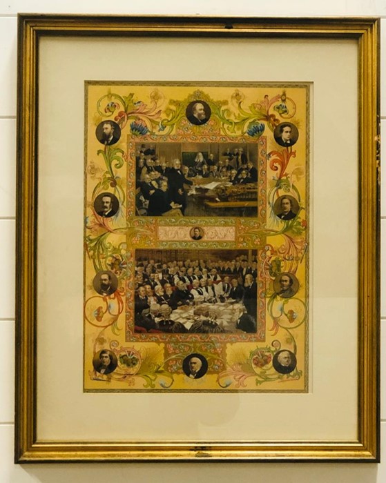 A selection of nine gilt framed decorative prints of historical importance measuring 56cm x 45cm - Image 10 of 10