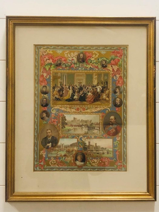 A selection of nine gilt framed decorative prints of historical importance measuring 56cm x 45cm - Image 4 of 10