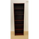 A slim open book shelf (H201cm W60cm D28cm)