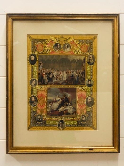 A selection of nine gilt framed decorative prints of historical importance measuring 56cm x 45cm - Image 7 of 10