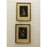 A pair of gilt framed prints of The Queen in 1887 (Platt VII) and The Queen in 1837 (Platt 1 56cm