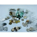 A selection of worldwide coins, various years, denominations and conditions. To Include USA, France,