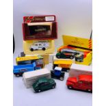 A small selection of Die cast Vehicles including a limited edition Tarmac promotional vehicle.