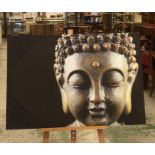 A large modern Buddha canvas (115cm x 80cm)