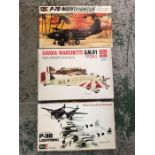 Two boxed Revell aircraft kits and a boxed Superworld aircraft kit to include a Savoja Mar chetti