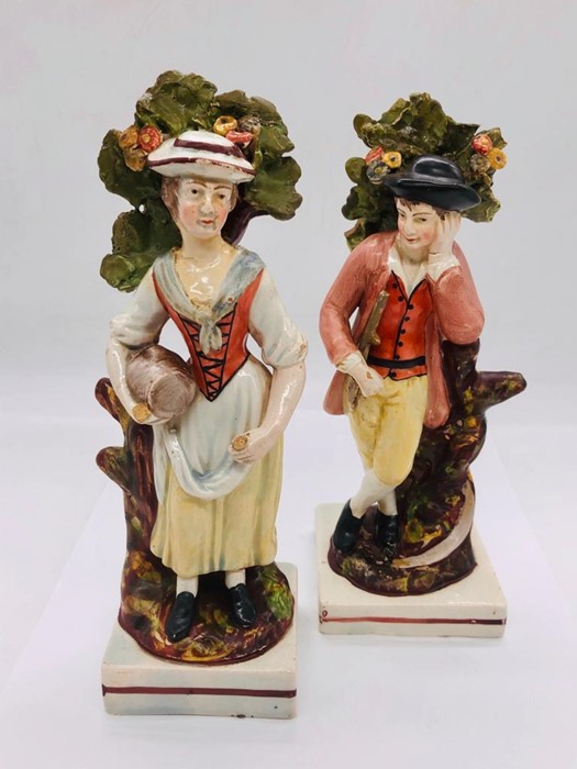 Two 18th Century Staffordshire figures (One AF) - Image 6 of 10