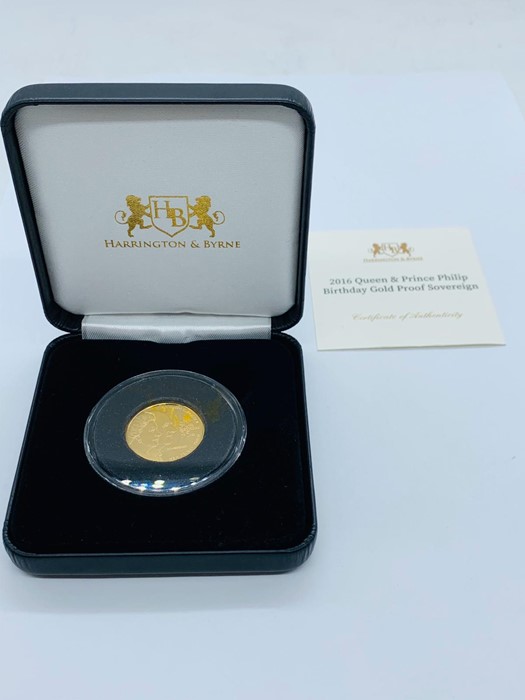 2016 Queen and Prince Philip Birthday Gold Proof Sovereign