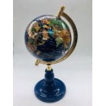A French Globe on blue base
