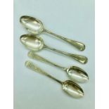 Two Pairs of Silver teaspoons