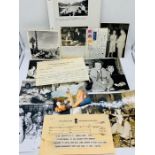 A Selection of memorabilia and ephemera from Pamela Mann including items from David Lean, HE Bates