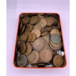 A Box of penny coins