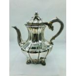 A Georgian silver teapot hallmarked