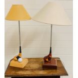 Two Golf Club Themed Lamps