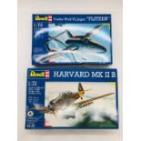 Two boxed Revell aircraft kits Harvard MK11 Band a Focke Wulf TL Jager "Flitzer"