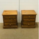 A pair of Morden pine bedside tables