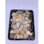 A Box of assorted coins.