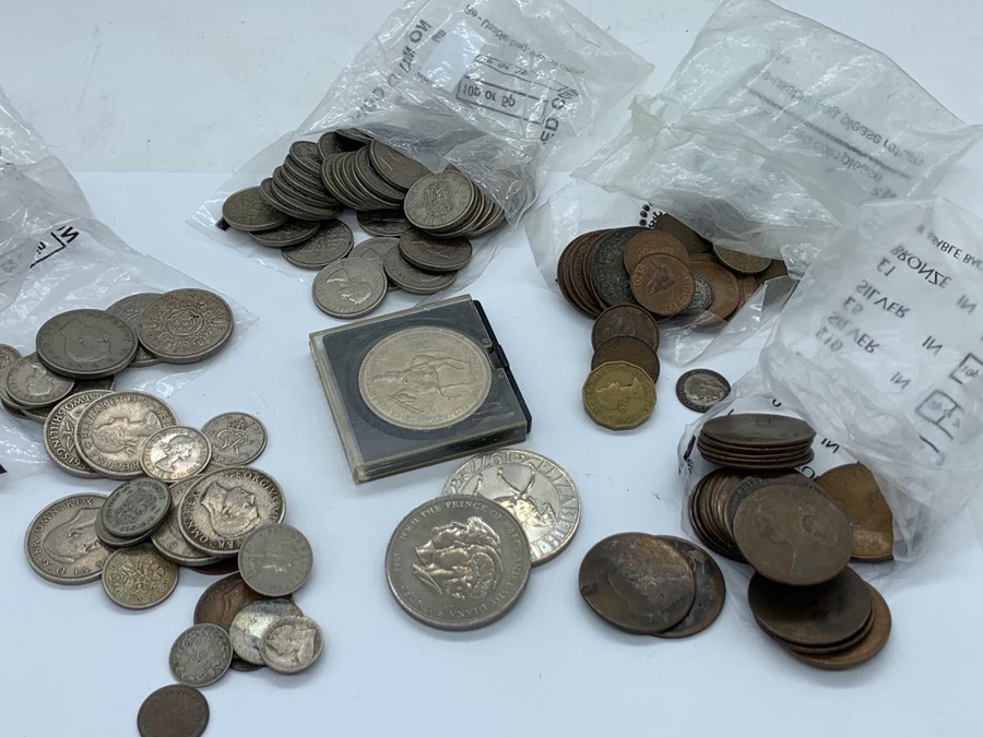 A Selection of UK coins to include various denominations, years and conditions.