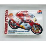 A boxed Tamiya Yamaha YZR500 (OW70) with straight run rider, contents sealed