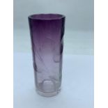 Moser Intaglio Art Nouveau Amethyst graduated to clear glass c.1905 10cms H