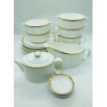 A selection of Royal Doulton China ware to include six soup bowls and saucers, a sauce jug, a