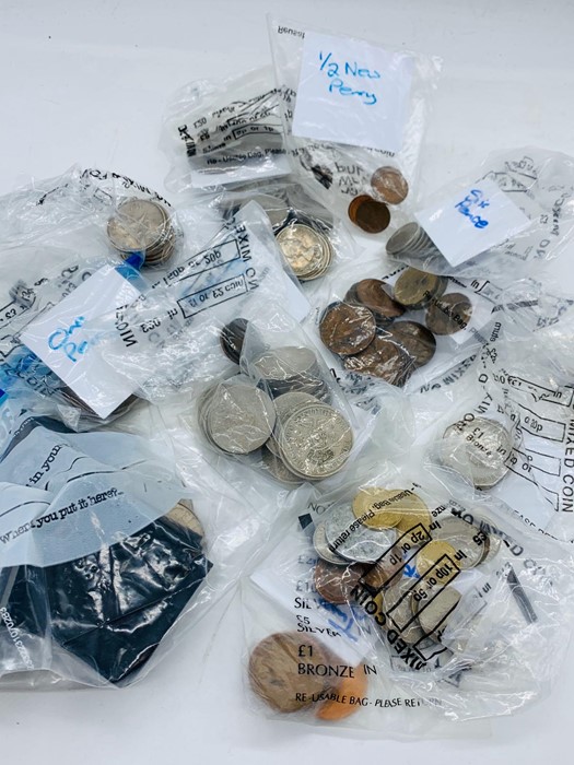 A Selection of Coins and Notes, various denominations and years.