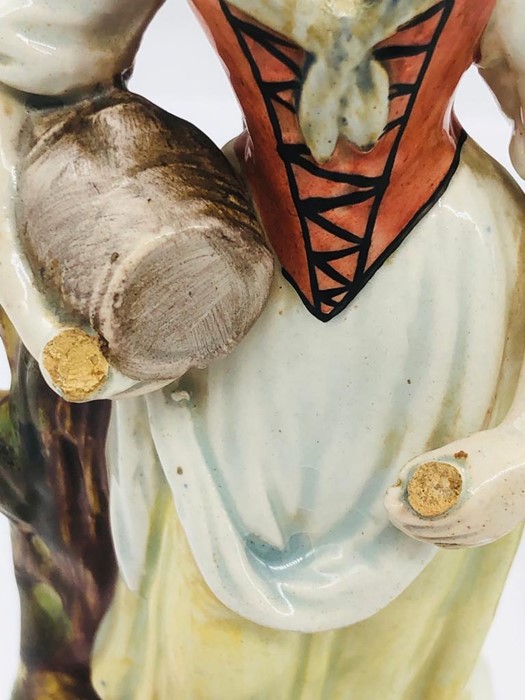 Two 18th Century Staffordshire figures (One AF) - Image 3 of 10