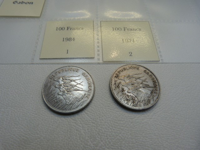 Two 100 Franc Coins from Gabon 1984 (AUNC) and 1971 (VF) - Image 2 of 3