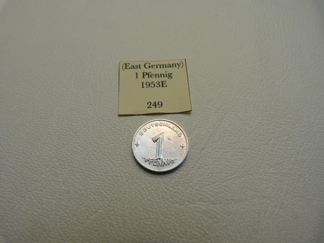 A Rare 1953 German 1 Pfennig coin, UNC, Hammer & Wheat with 1 to reverse