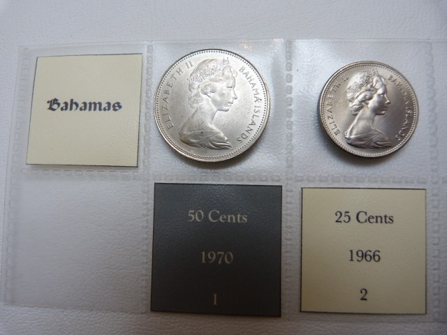 A selection of nineteen Bahamian coins from 1966