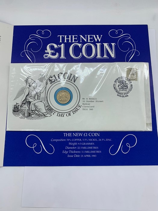 The First Day of Issue £1 coin PNC.