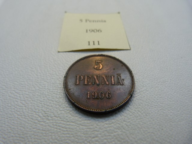 A 1906 5 Pennia coin from Finland (AEF) - Image 2 of 2