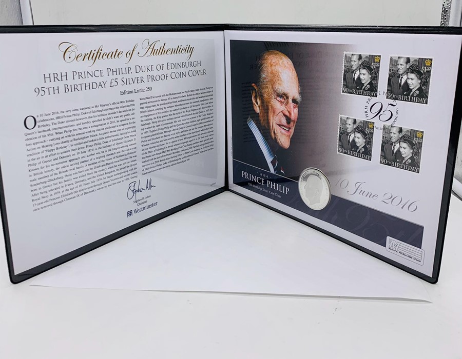 HRH Prince Philip 95th Birthday silver coin cover