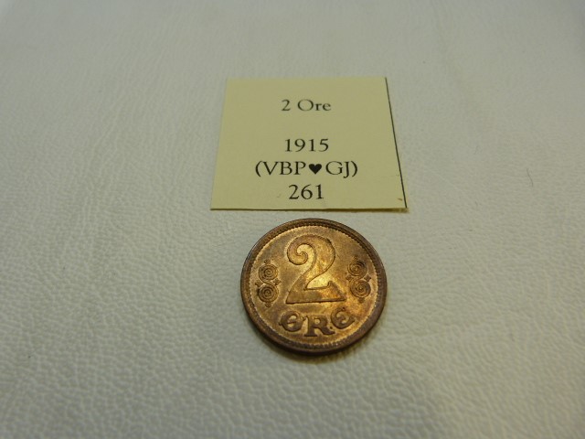 A Two Ore coin from Denmark (UNC) with lustre