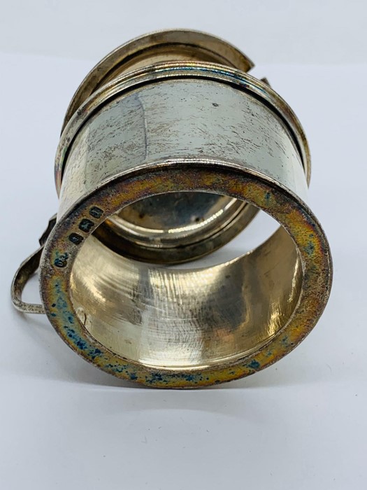 A Silver mustard pot cover, hallmarked. - Image 3 of 3