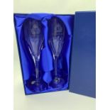 A Set of Queen Mary 2 Maiden Voyage Champagne Flutes