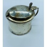 A Silver mustard pot cover, hallmarked.