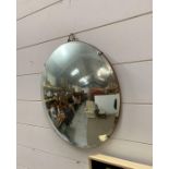 A vintage convex mirror