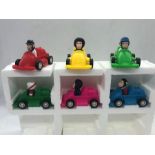 A Boxed set of Vintage PG Tips Racing cars with Chimp Drivers