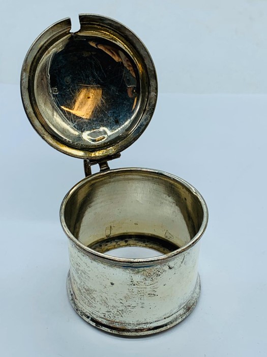 A Silver mustard pot cover, hallmarked. - Image 2 of 3